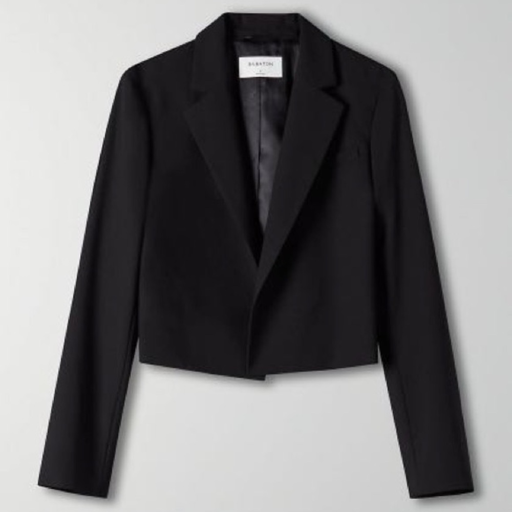 Aritzia Babaton Crop Blazer Double Breasted M